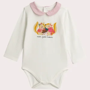 Body écru à animation écureuil pour bébé fille