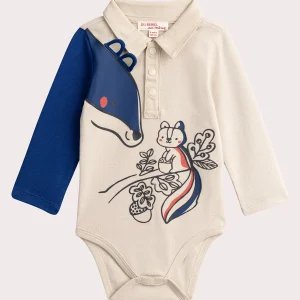 Body manches longues à animation écureuil pour bébé garçon