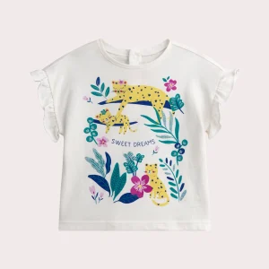 Tshirt à imprimé tropical pour bébé fille