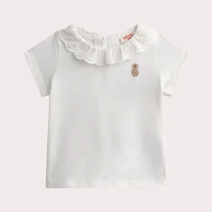 Brassière écrue pour bébé fille