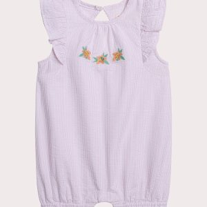 Barboteuse fleurs pour bébé fille