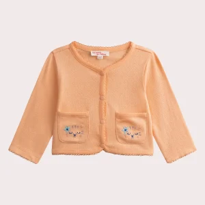 Cardigan peche pour bébé fille
