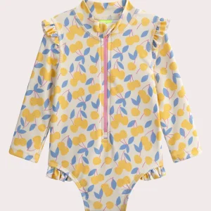 Combinaison de bain anti-uv imprimée pour bébé fille