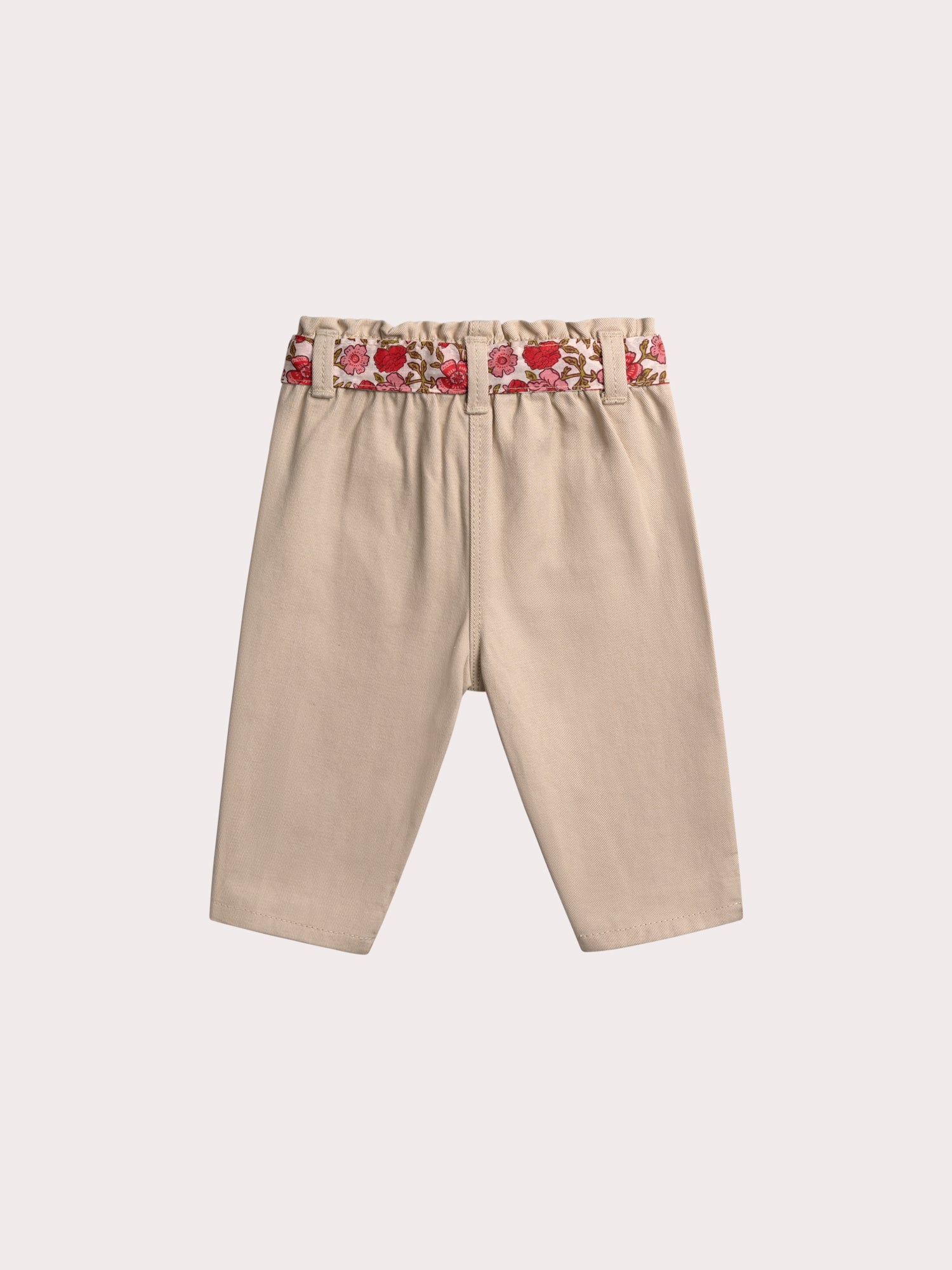 Pantalon avec ceinture fleurs pour bébé fille – Image 5