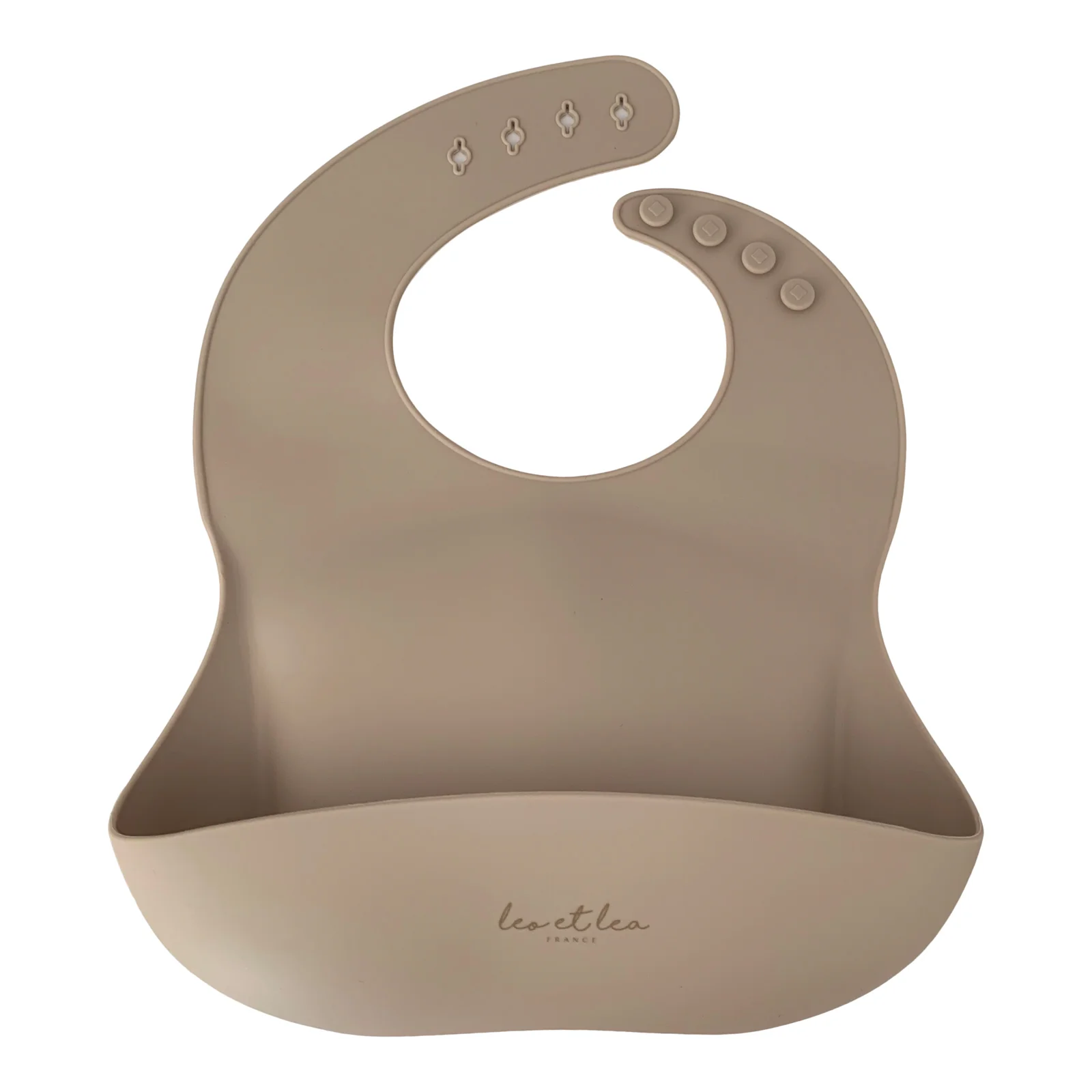 Silicone Bib, Beige – Image 2