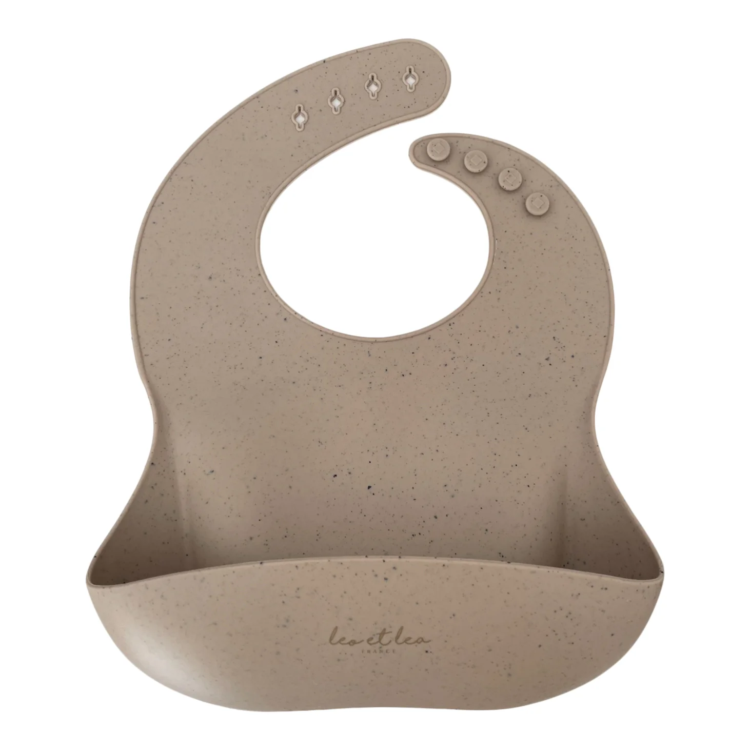 Silicone Bib, Shell Collection, Beige – Image 4