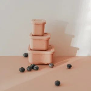 Snack Box, 3 pcs, Shell, Rosewood