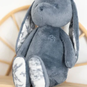 Augustin le lapin Toile de Jouy bleue Tartine et Chocolat