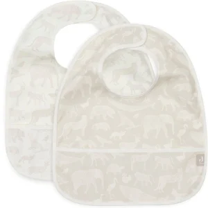 Lot de 2 bavoirs - Animals nougat